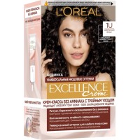 Краска для волос L'Oreal Paris Excellence оттенок 1U Универсальный черный, 1 шт